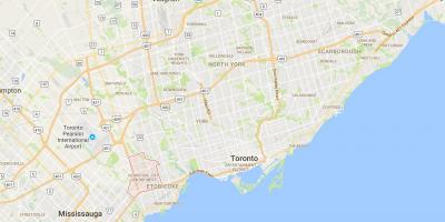 Mappa di Islington-Centro di quartiere di West Toronto