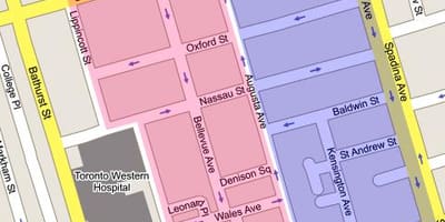 Mappa di Kensington Market della Città di Toronto