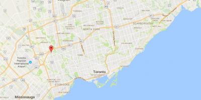Mappa di Kingsview Villaggio del distretto di Toronto