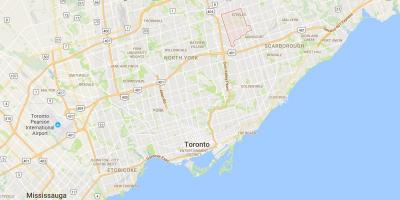Mappa di L'Amoreaux distretto di Toronto