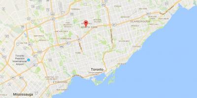 Mappa di Lansing distretto di Toronto