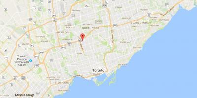 Mappa di Lorenzo Manor distretto di Toronto