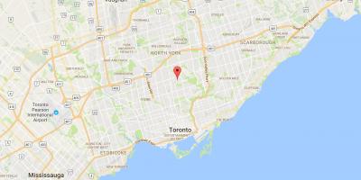 Mappa di Lawrence Park district di Toronto