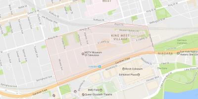 Mappa di Liberty Village quartiere di Toronto