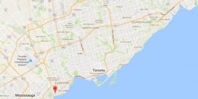 Mappa di Long Branch distretto di Toronto