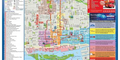 Mappa di luoghi di interesse di Toronto