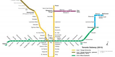 Mappa di metropolitana di Toronto