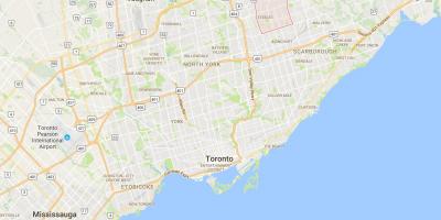 Mappa di Milliken distretto di Toronto