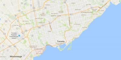 Mappa di Mimico distretto di Toronto