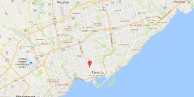 Mappa di Mirvish Village distretto di Toronto