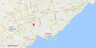 Mappa di Monte Dennis distretto di Toronto