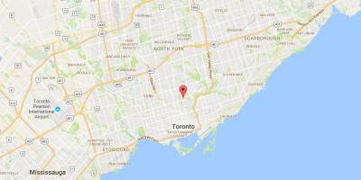 Mappa di Moore Park district di Toronto
