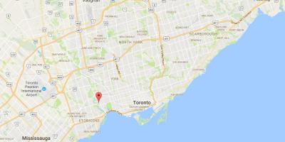 Mappa di Old Mill quartiere di Toronto
