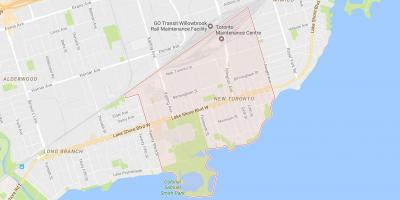 Mappa di New Toronto quartiere di Toronto