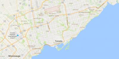 Mappa di Newtonbrook distretto di Toronto