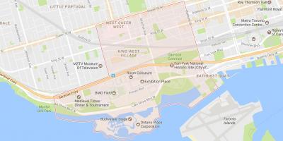 Mappa di Niagara quartiere di Toronto