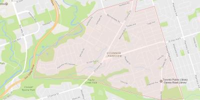 Mappa di O'Connor–Parkview quartiere di Toronto
