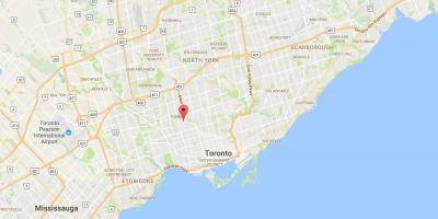 Mappa di Oakwood–Vaughan distretto di Toronto