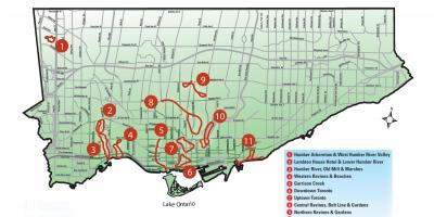 Mappa di passeggiata di scoperta di Toronto