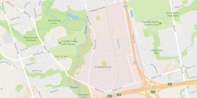 Mappa del Pelmo Parco – Humberlea quartiere di Toronto