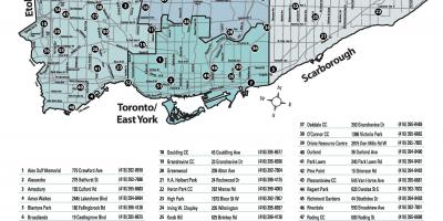 Mappa di piscine Toronto