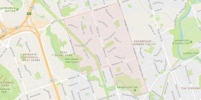 Mappa della Principessa Giardini di quartiere di Toronto