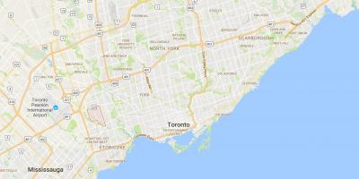 La mappa dei Princess Gardens distretto di Toronto