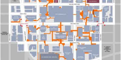 Mappa del quartiere finanziario di Toronto