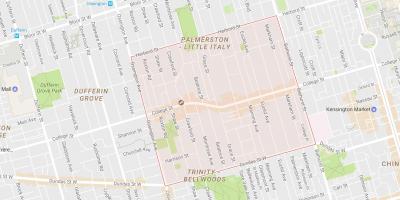 Mappa del quartiere Little Italy di Toronto
