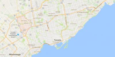 Mappa di Rexdale distretto di Toronto