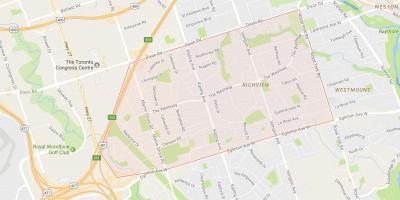 Mappa di Richview quartiere di Toronto
