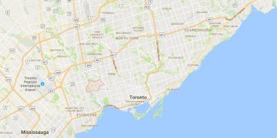 Mappa di Rockcliffe–Smythe distretto di Toronto