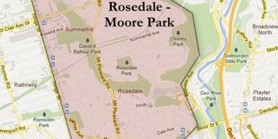 Mappa di Rosedale Moore Park di Toronto