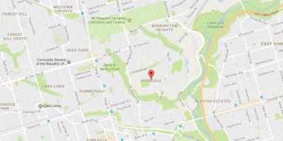 Mappa di Rosedale quartiere di Toronto