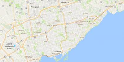 Mappa di Scarborough Centro di quartiere di Toronto