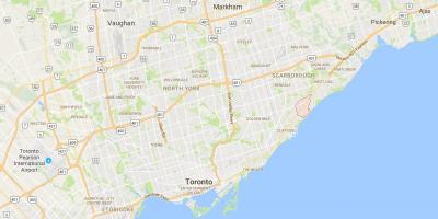 Mappa di Scarborough Villaggio del distretto di Toronto