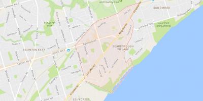 Mappa di Scarborough Villaggio quartiere di Toronto