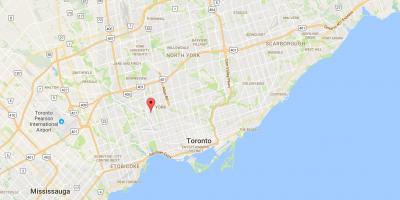 Mappa di Silverthorn distretto di Toronto