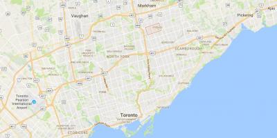 Mappa di Steeles distretto di Toronto