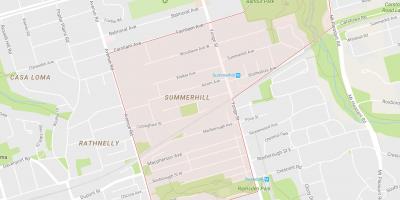 Mappa di Summerhill quartiere di Toronto