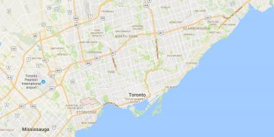 Mappa di Sunnylea distretto di Toronto