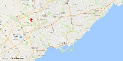 Mappa di Thistletown distretto di Toronto