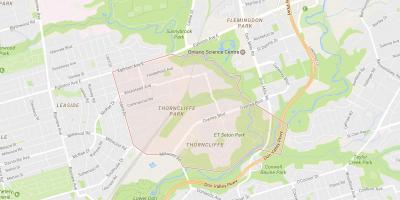 Mappa di Thorncliffe Park nel quartiere di Toronto
