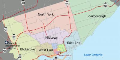 Mappa della Città di Toronto