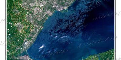 Mappa di Toronto lago Ontario satellitare