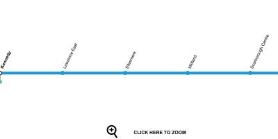 Mappa di Toronto, la linea 3 della metropolitana di Scarborough RT