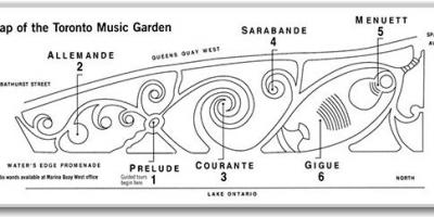 Mappa di Toronto Music Garden