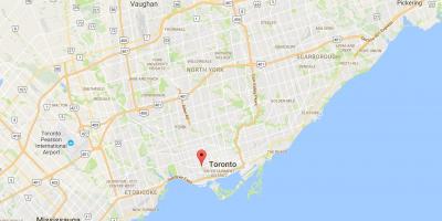Mappa di Trinity Bellwoods distretto di Toronto