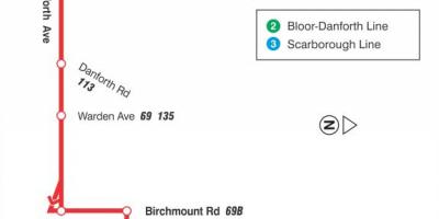 Mappa di TTC 20 Scogliera, bus a Toronto