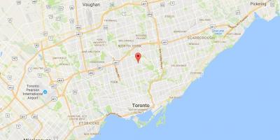 Mappa di Wanless Park district di Toronto